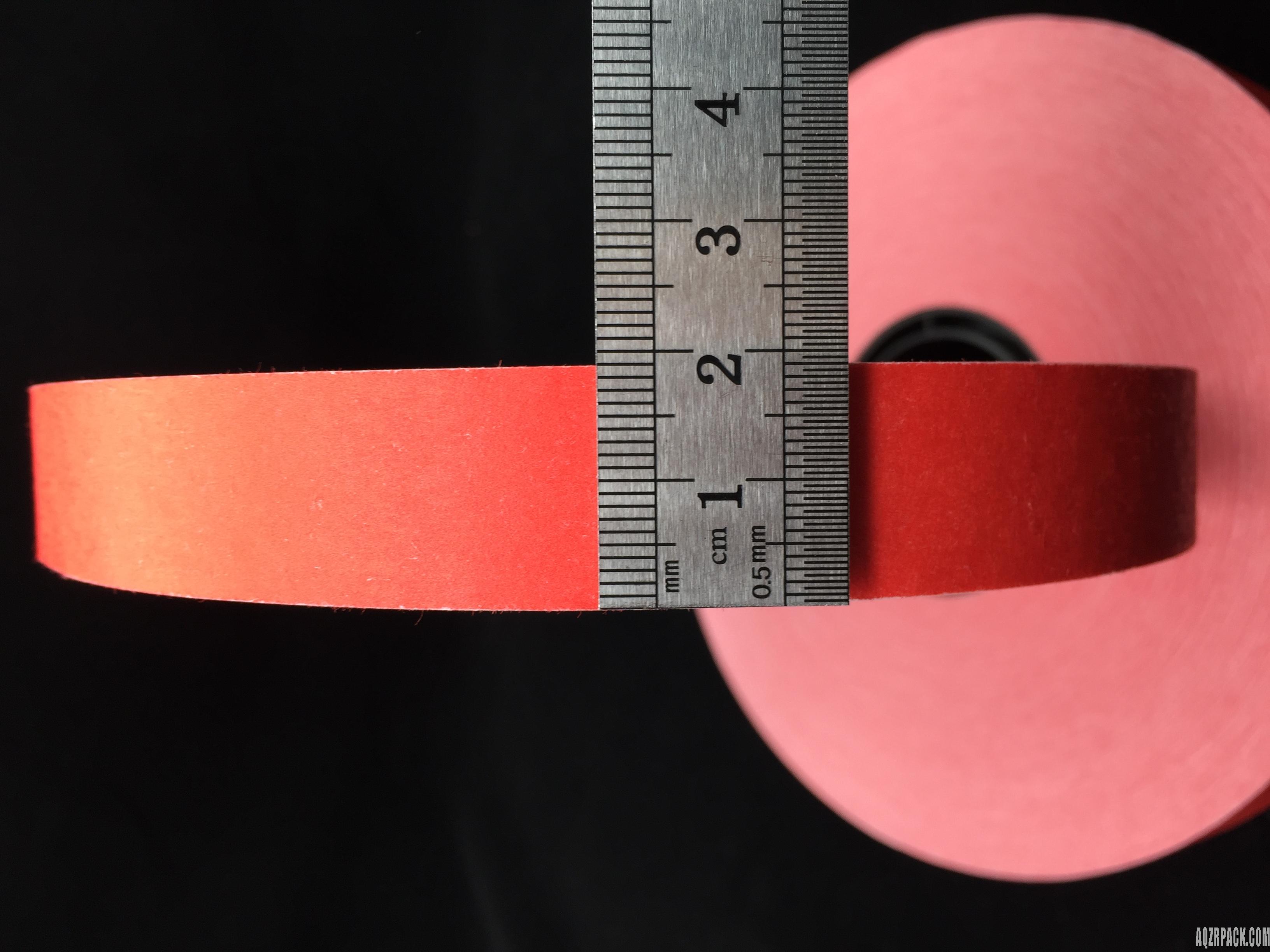 Red color banding paper roll 20mm width