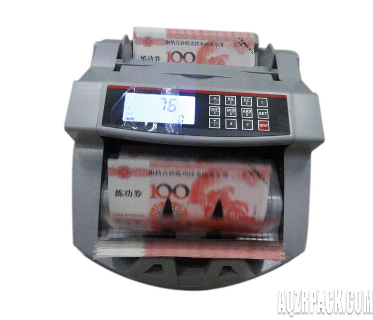 Battery within machine portable money counting machine