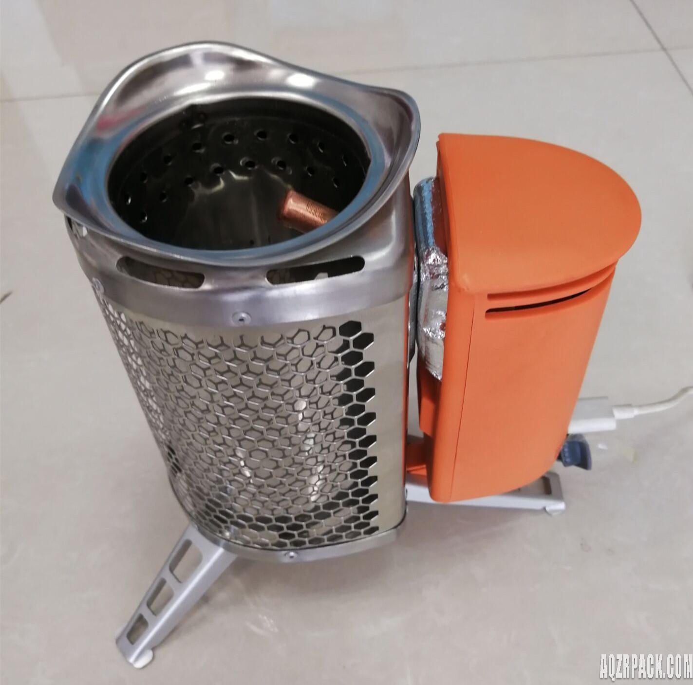 Camp stove that could be carried by yourself also could charge your phone