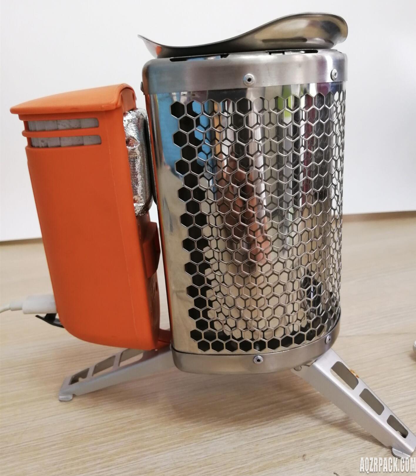 Camp stove that could be carried by yourself also could charge your phone