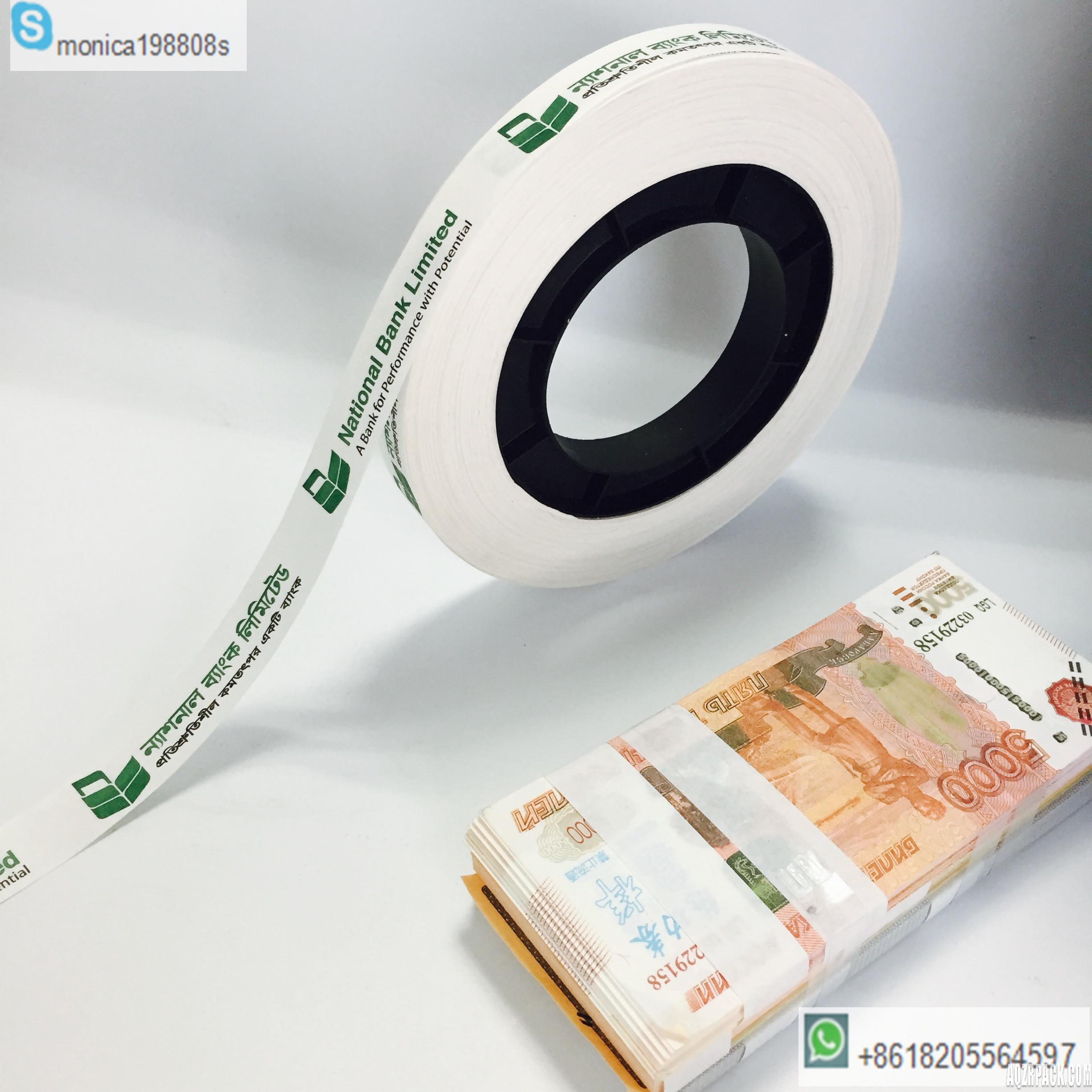 Width 20mm tape roll low temp heat banknote binding paper roll